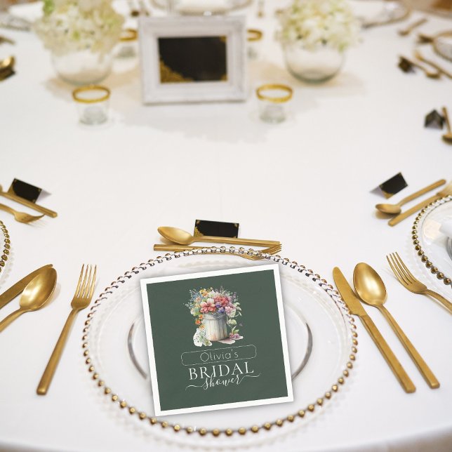 Romantic Vår blommor Vas Möhippa Pappersservett (Skapare uppladdad)