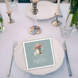 Romantic Vår blommor Vas Möhippa Pappersservett