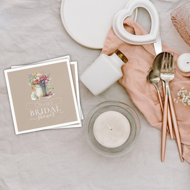 Romantic Vår blommor Vas Möhippa Pappersservett (Skapare uppladdad)