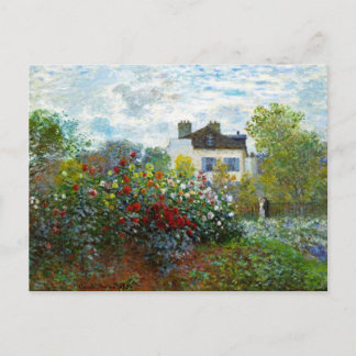 Romantic Vår bröllop Vintage Monet Garden Vykort