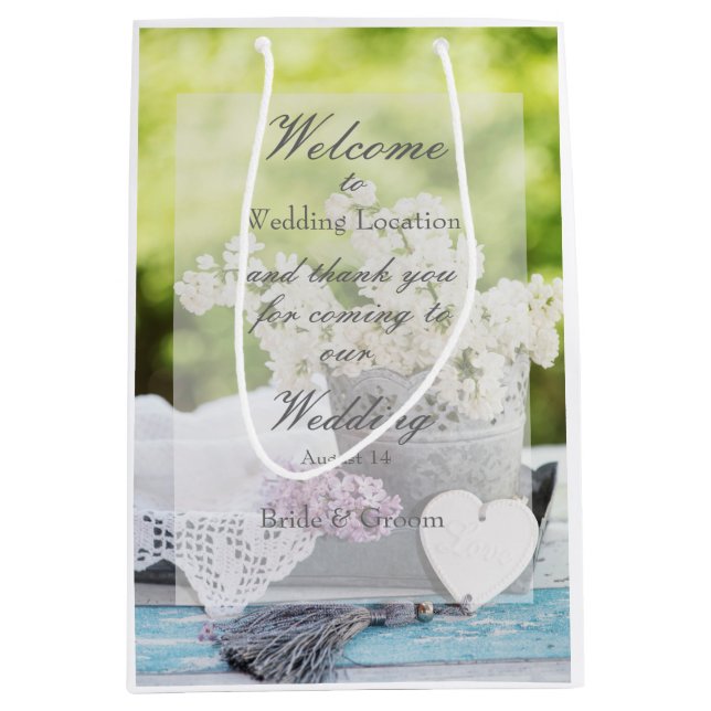 Romantic Vår Flower Blommigt Lilac Bröllop (Framsidan)