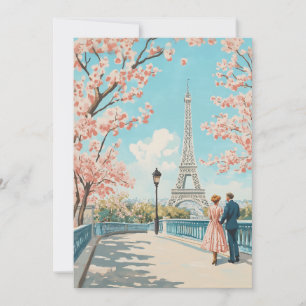 Romantic Vår i Paris Kort