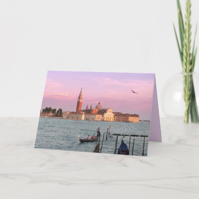 Romantic Venedig Italien Greeting Card Kort (Framsida)