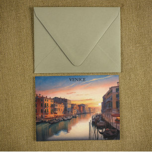 Romantic Venedig Italien Sunset View Vykort