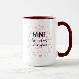 Romantic Vin är en kram i ett glas Mugg