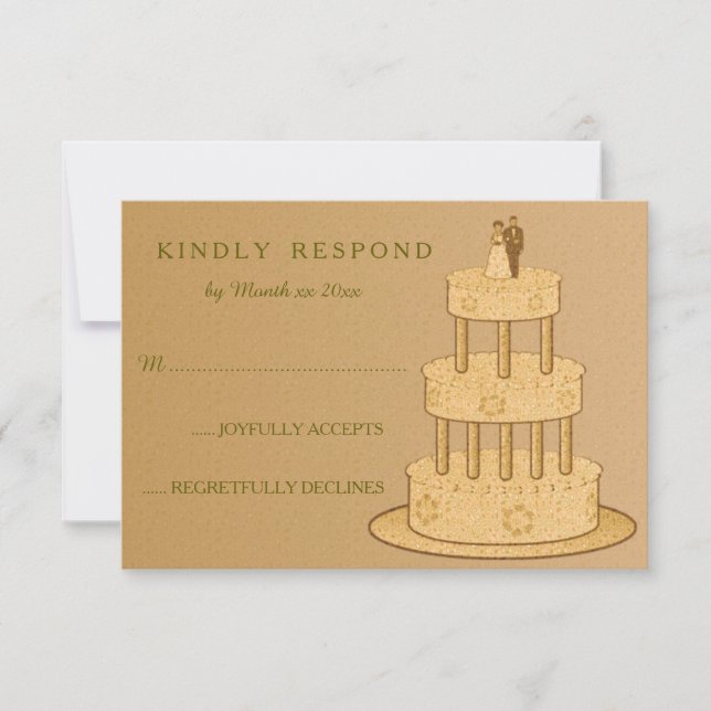 Romantic Vintage bröllop OSA Kort (Framsida)