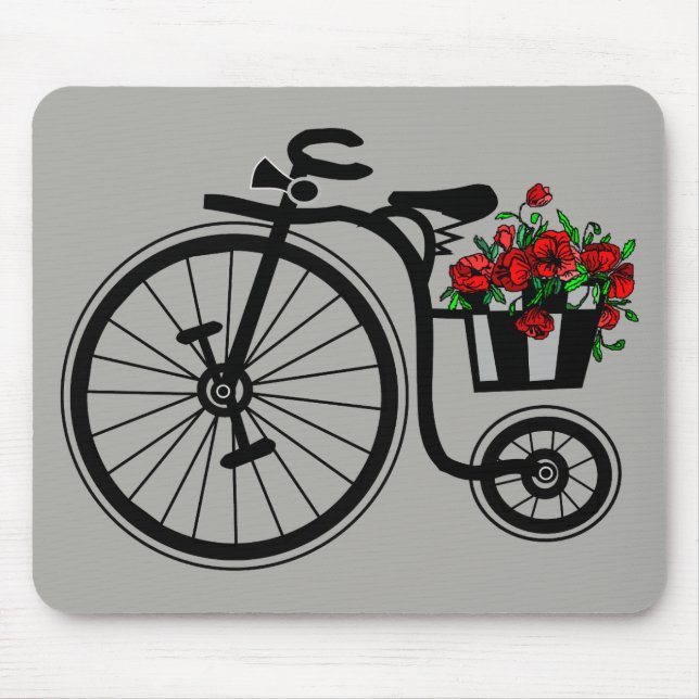 Romantic Vintage Flowers Bike Musmatta (Framsidan)