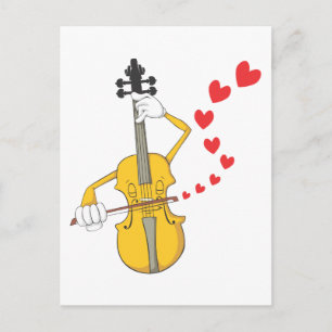 Romantic Violin Serenading Vykort