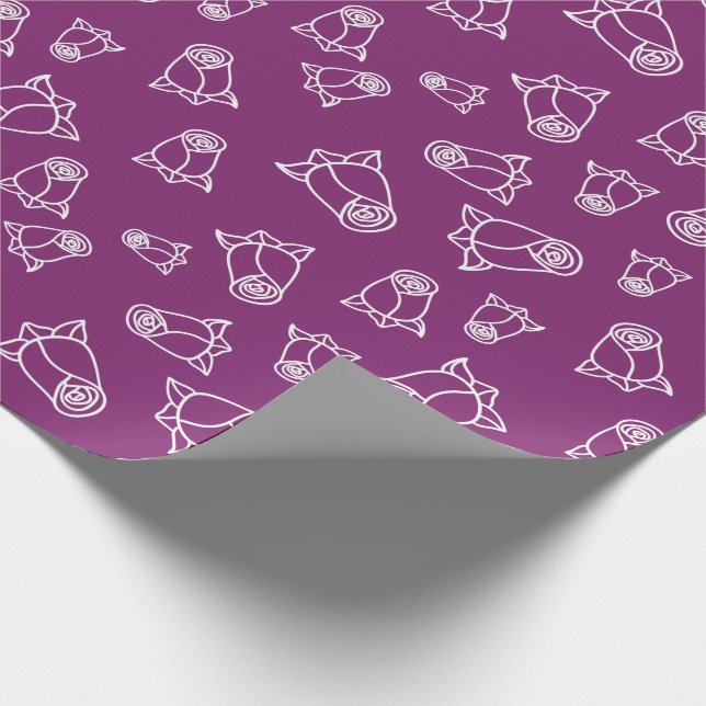 Romantic Vit ros Bachelorette Gifts Seamless Presentpapper (Hörn)