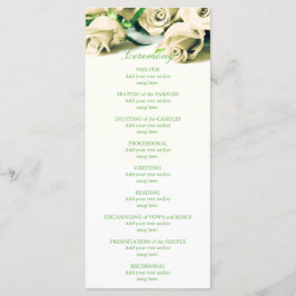Romantic Vit ros Bröllopsprogram Program