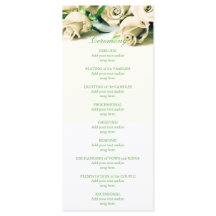 Romantic Vit ros Bröllopsprogram