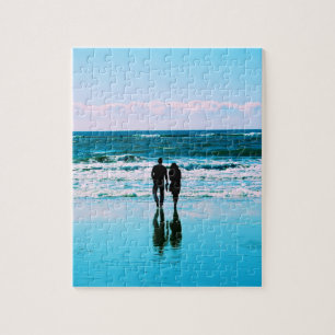 Romantic Walk på stranden - 8 x 10 - 110 pc Pussel