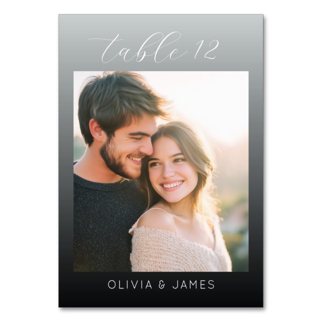 Romantic Warm Minimalist Photo Bordsnummer (Framsidan)