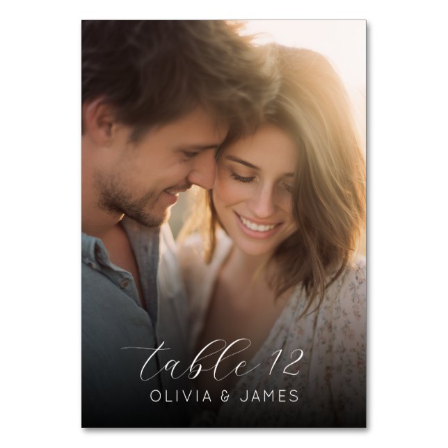Romantic Warm Photo Bordsnummer (Baksidan)