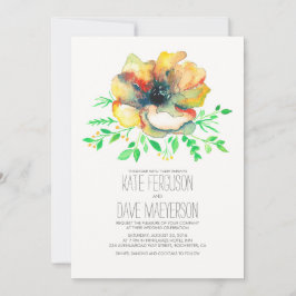 Romantic Watercolor Blommigt SommarBröllopsinbjudn Inbjudningar