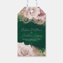 Romantic Watercolor Bröllop Ro på Emerald Grönt