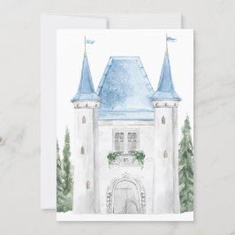 Romantic Watercolor Castle Background Bröllop Inbjudningar