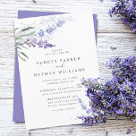 Romantic Watercolor Lavender Blommigt Bröllop Inbjudningar<br><div class="desc">Romantisk inbjudan till blommigt med lavender-lavender.</div>