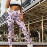 Romantic Watercolor Rosa ros Blommigt Boho Leggings<br><div class="desc">Romantic Watercolor Rosa ros Blommigt Boho Leggings</div>