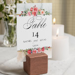 Romantic Watercolor Rosa ros Bordsnummer<br><div class="desc">Fina kluster av elegant vattenfärg  rosa ros och löv på en subtil pastellbakgrund med vattenfärg,  guld-kantad etikett och redigerbar text fält. Innehåller textgrafik "Bord" i anpassningsbarnas skriptteckensnitt (eller ta bort och anpassa i designredigeraren).</div>