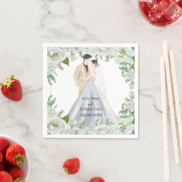 Romantic Watercolor Wedding Pappersservett