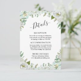 Romantic Watercolor Wedding Tilläggskort