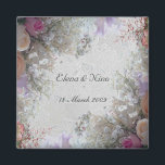 Romantic Wedding Favor Magnet<br><div class="desc">Romantiska blommor för att fira din Bröllop .Ärade tjänst för dina gäster,  anpassa text,  teckensnitt,  storleka och färg lika bra som du föredrar.</div>