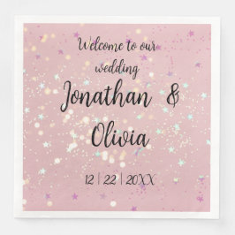 Romantic wedding flowers blooming garden pappersservett