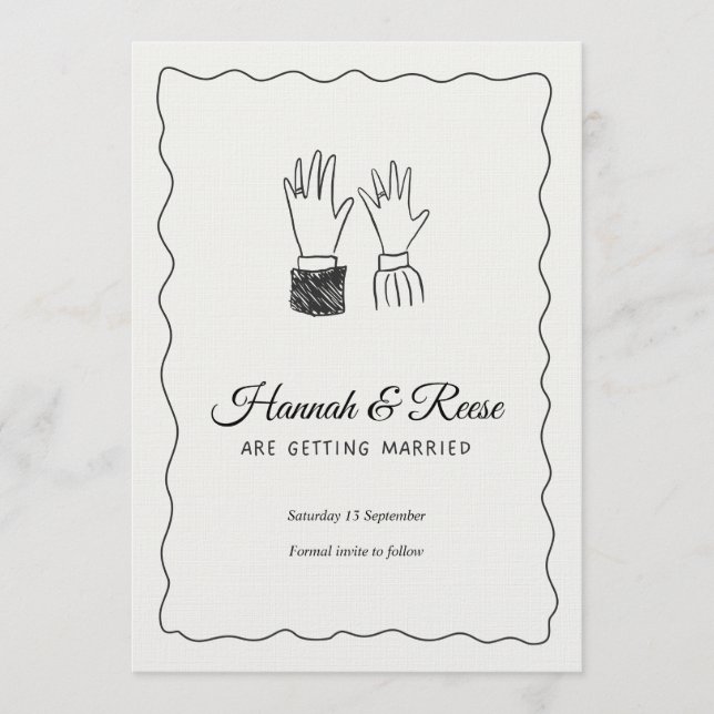 Romantic Wedding Invitation – Customizable Inbjudningar (Framsida)
