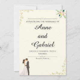 Romantic Wedding Invitation Inbjudningar