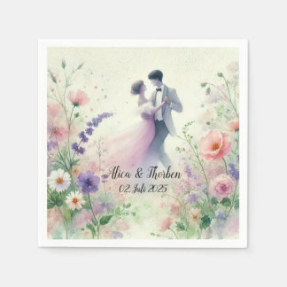 Romantic Wedding pastell Nr.1 Pappersservett
