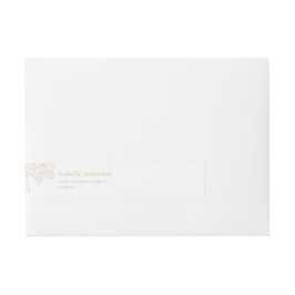 Romantic Wedding Peonies Delicate Ivory Etikettband