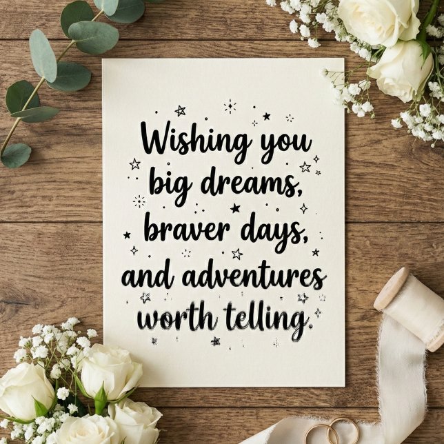 Romantic Wedding Quote Newlywed Bride Groom Kort (Skapare uppladdad)