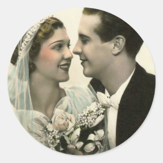Romantic Wedding Stickers Runt Klistermärke