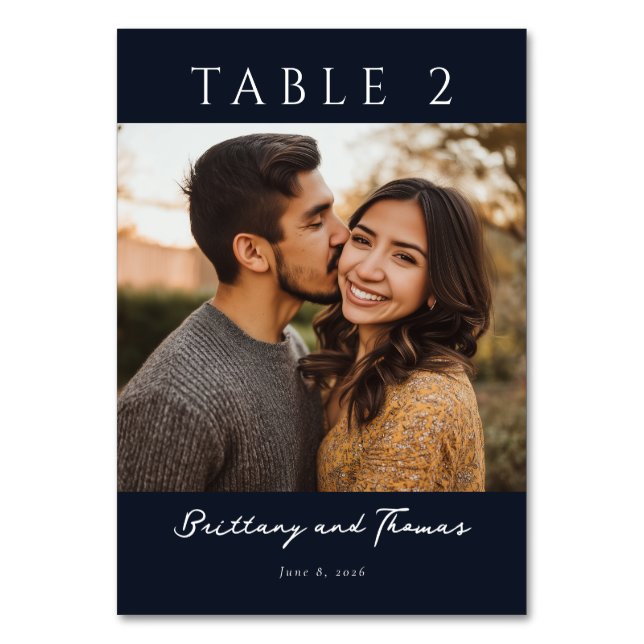 Romantic Wedding Table Sign Bordsnummer (Framsidan)