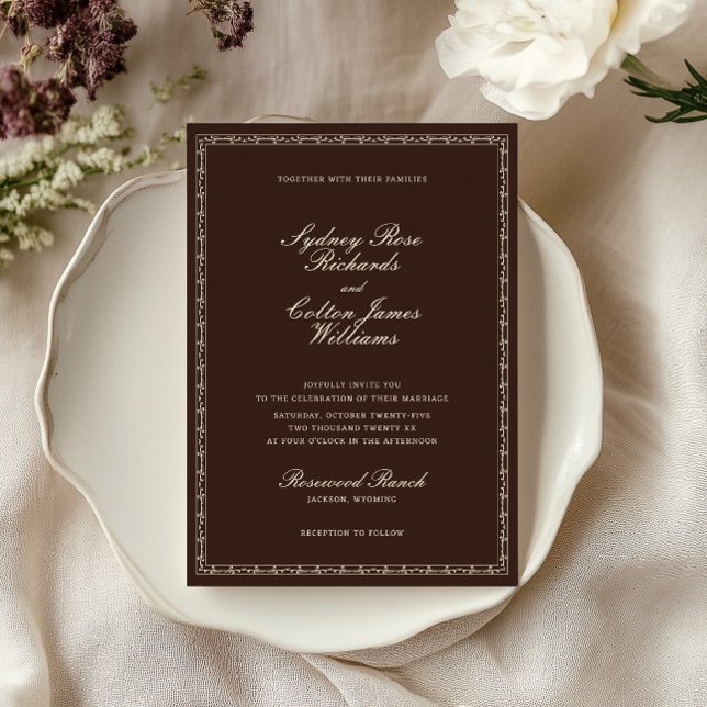 Romantic Western Ranch Wedding Invitation Inbjudningar (Skapare uppladdad)