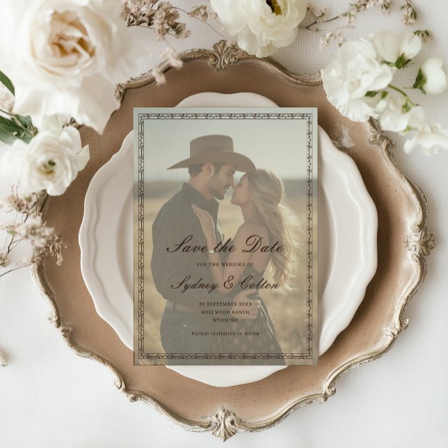 Romantic Western Ranch Wedding Spara Datumet (Skapare uppladdad)