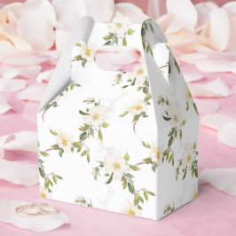 Romantic White Blommigt Presentaskar