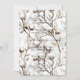 Romantic White Flowering Tree Wedding Inbjudningar