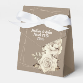 Romantic White Rustic Ro Bröllop Presentaskar