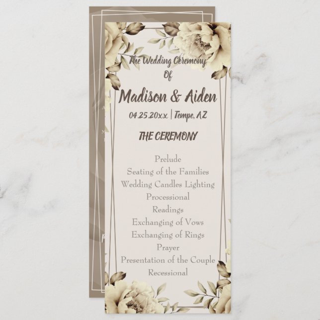 Romantic White Rustic Ro Flat Program (Fram/baksida)