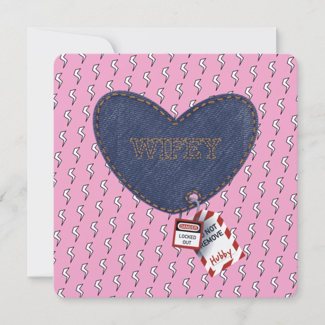 Romantic Wifey Hubby Electrical Lock Märkre Heart (Framsida)