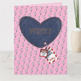 Romantic Wifey Hubby Electrical Lock Märkre Heart Kort
