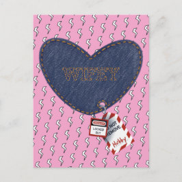 Romantic Wifey Hubby Electrical Lock Märkre Heart Vykort
