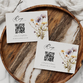 Romantic Wildblombloom Blommigt Bröllop OSA Kort