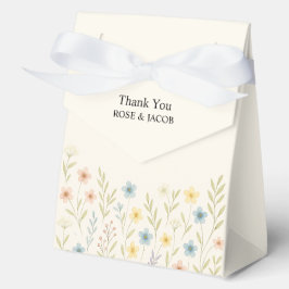 Romantic Wildblombröllop Favorbox Presentaskar