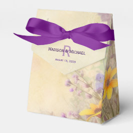 Romantic Wildblomma Bröllop Presentaskar