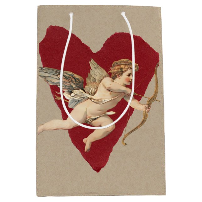 Romantic Wine Red Heart Angel Bow & Arrow Classic  (Framsidan)