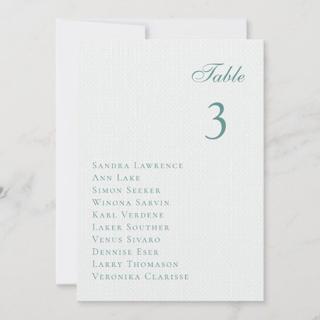 Romantic winter forest Wedding Table Seating Card Inbjudningar (Framsida)