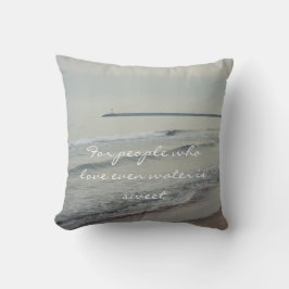 Romantic winter seascape kudde
